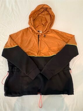 Urban Outfitters Rust Orange & Black Pullover Windbreaker